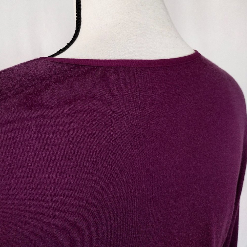 Merona Super Soft Purple Long Sleeve Slimming T Shirt - Picture 7 of 10